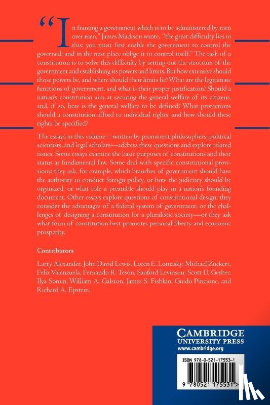  - What Should Constitutions Do?