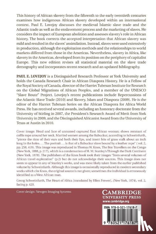Lovejoy, Paul E. (York University - Transformations in Slavery