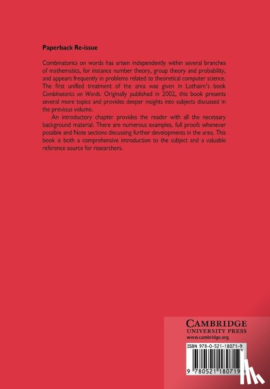 Lothaire, M. - Algebraic Combinatorics on Words