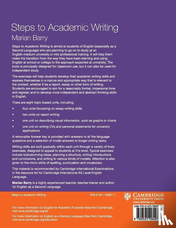 Barry, Marian - Steps to Academic Writing