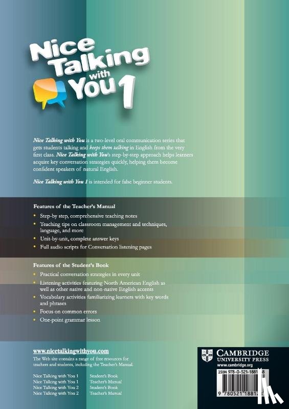 Kenny, Tom, Woo, Linda - Nice Talking With You Level 1 Teacher's Manual