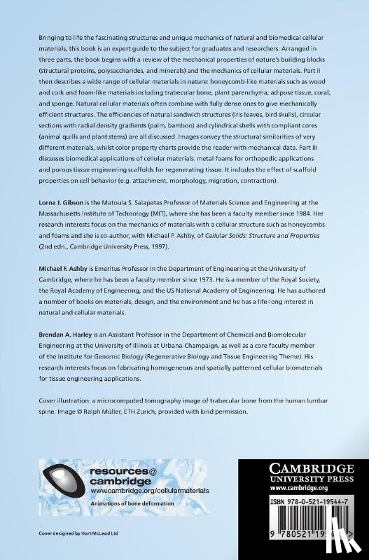 Gibson, Lorna J. (Professor, Ashby, Michael F. (University of Cambridge), Harley, Brendan A. (University of Illinois - Cellular Materials in Nature and Medicine