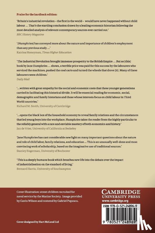 Humphries, Jane (University of Oxford) - Childhood and Child Labour in the British Industrial Revolution
