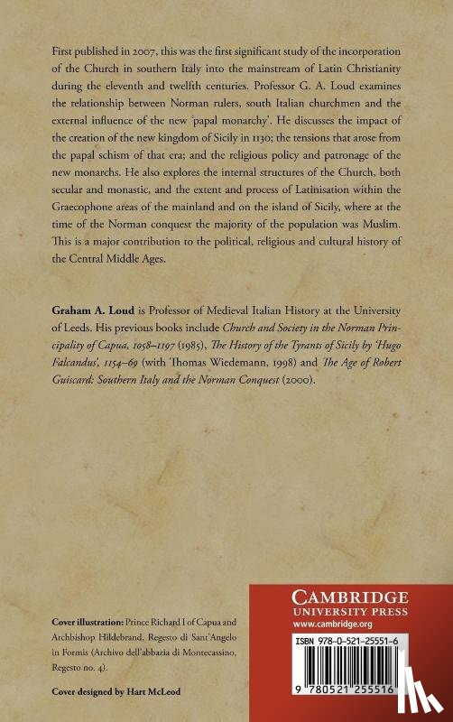 Loud, G. A. (Professor of Medieval Italian History - The Latin Church in Norman Italy