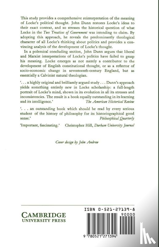 Dunn, John - The Political Thought of John Locke