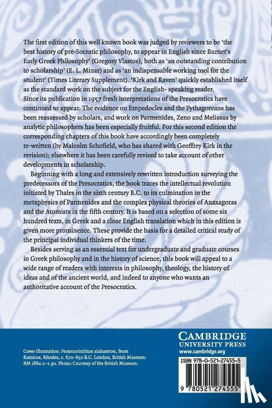 Kirk, G. S. (University of Cambridge), Raven, J. E. (King's College, Schofield, M. (St John's College - The Presocratic Philosophers