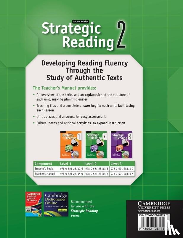 O'Reilly, Kathleen - Strategic Reading Level 2 Teacher's Manual