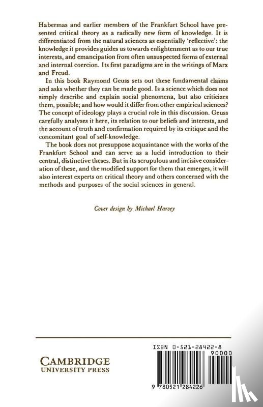 Geuss, Raymond - The Idea of a Critical Theory