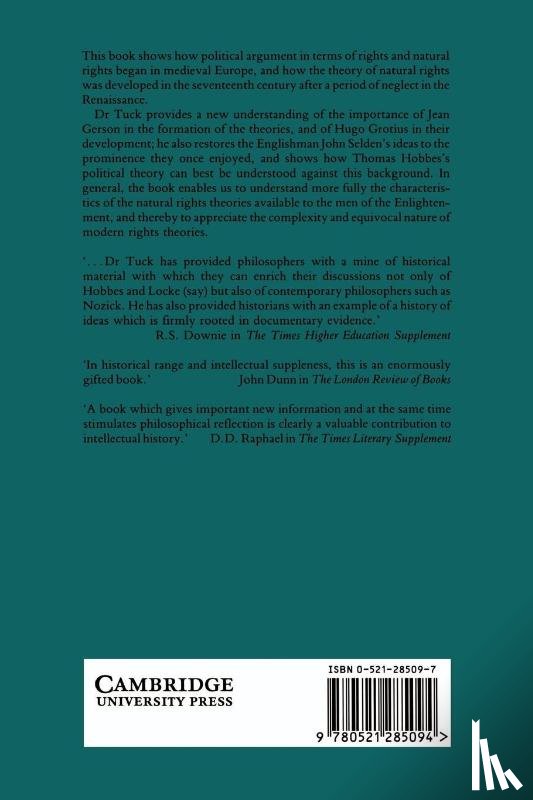 Tuck, Richard - Natural Rights Theories