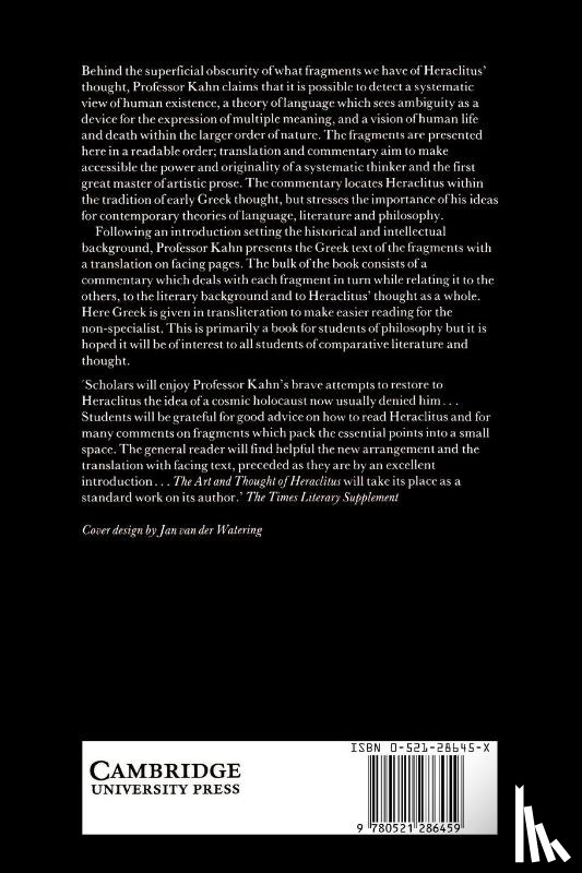 Heraclitus - The Art and Thought of Heraclitus