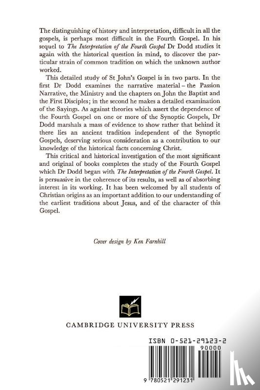 Dodd, C. H. - Historical Tradition in the Fourth Gospel