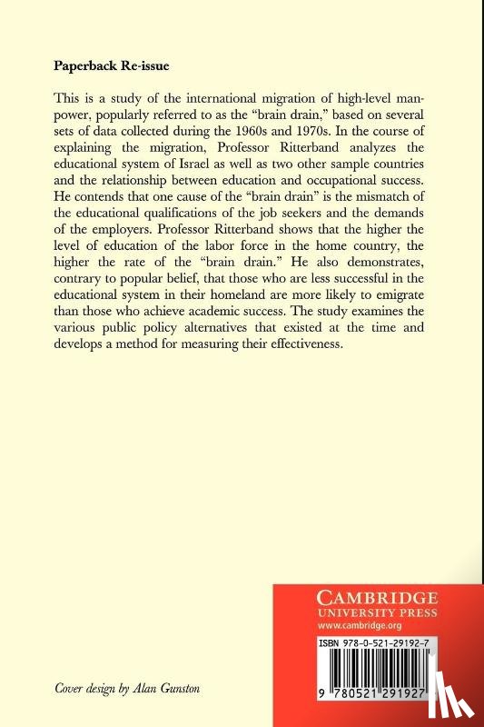 Ritterband, Paul - Education, Employment, and Migration