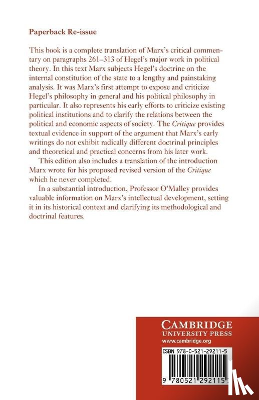 Marx, Karl - Critique of Hegel's 'Philosophy Of Right'