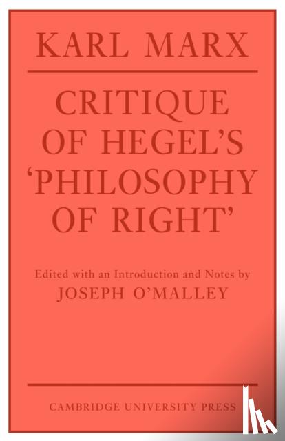 Marx, Karl - Critique of Hegel's 'Philosophy Of Right'