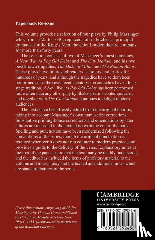  - The Selected Plays of Philip Massinger
