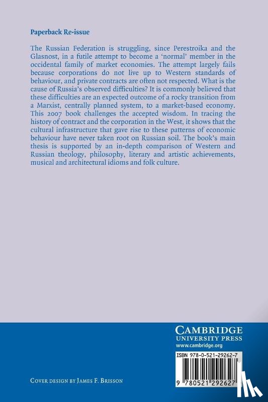 Procaccia, Uriel (Hebrew University of Jerusalem) - Russian Culture, Property Rights, and the Market Economy