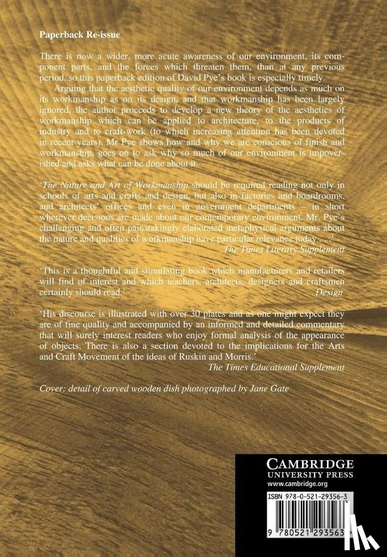 Pye, David - The Nature and Art of Workmanship