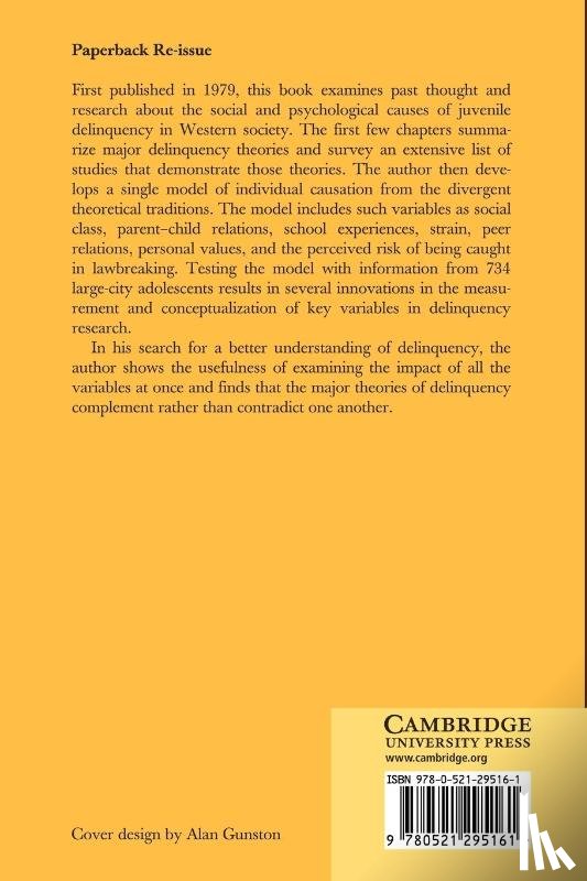 Johnson, Richard E. - Juvenile Delinquency and its Origins