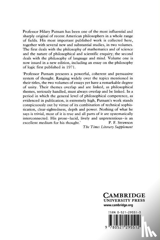  - Philosophical Papers: Volume 2, Mind, Language and Reality