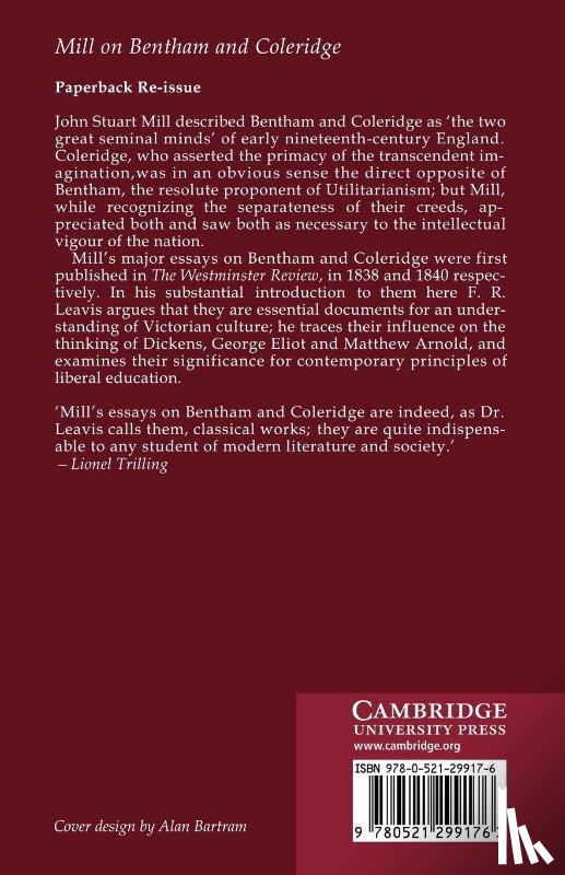 Leavis - Mill on Bentham and Coleridge