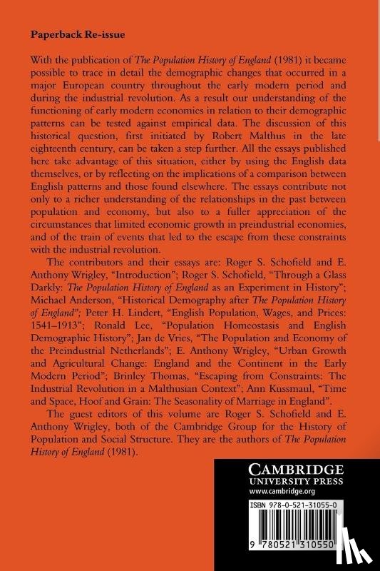 Rotberg, Robert I., Rabb, Theodore K. - Population and Economy