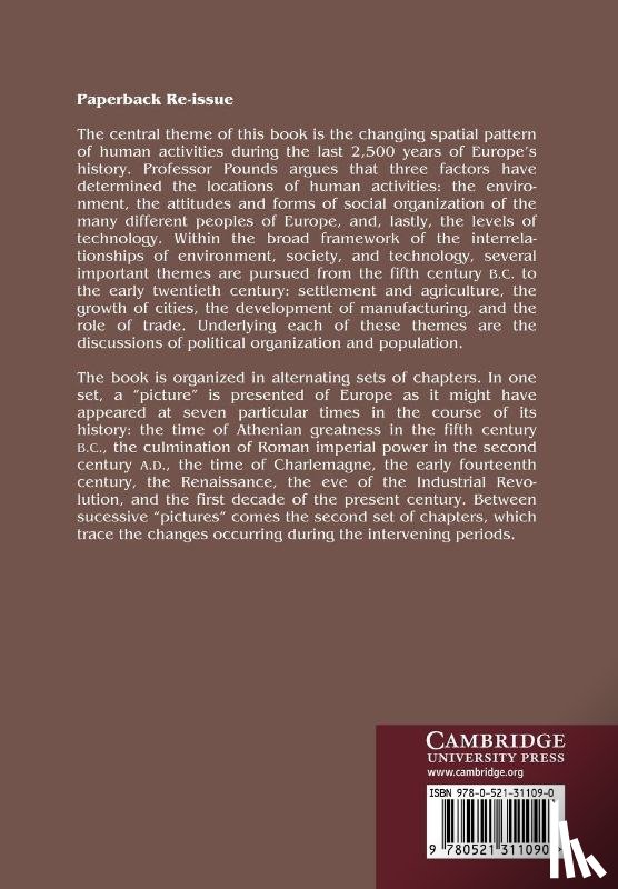 Pounds, Norman J. G. - An Historical Geography of Europe Abridged version