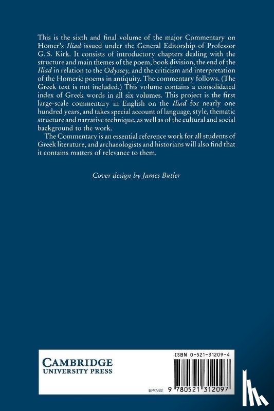  - The Iliad: A Commentary: Volume 6, Books 21-24