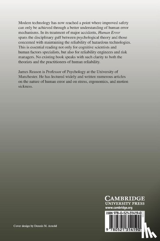 Reason, James (University of Manchester) - Human Error