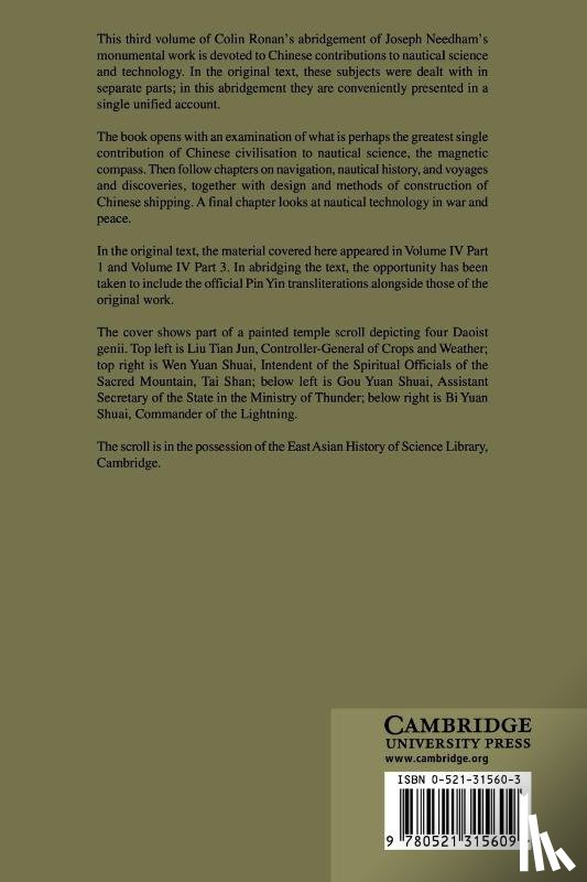 Ronan, Colin A. - The Shorter Science and Civilisation in China: Volume 3