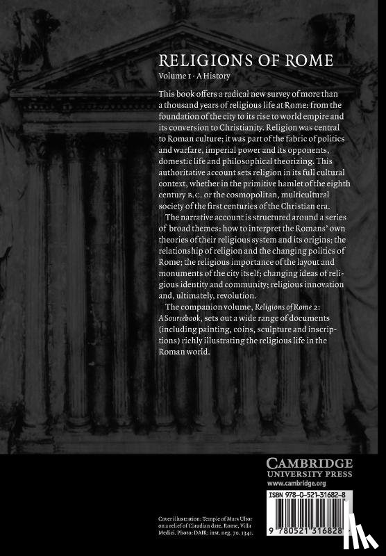 Beard, Mary (University of Cambridge), North, John (University College London), Price, Simon (University of Oxford) - Religions of Rome: Volume 1, A History