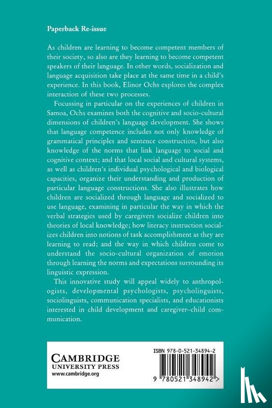 Ochs, Elinor - Culture and Language Development