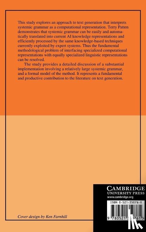 Patten, Terry - Systemic Text Generation as Problem Solving