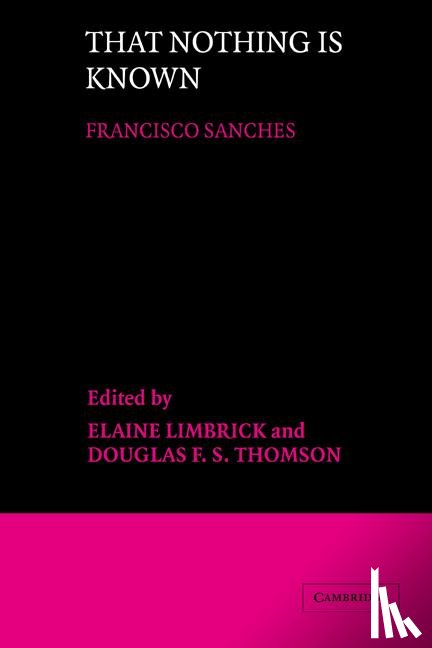 Sanchez, Francisco - That Nothing is Known