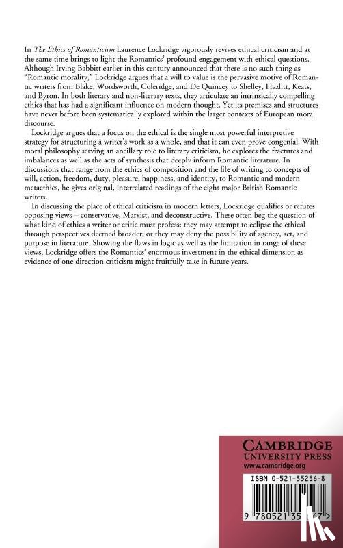 Lockridge, Laurence S. - The Ethics of Romanticism