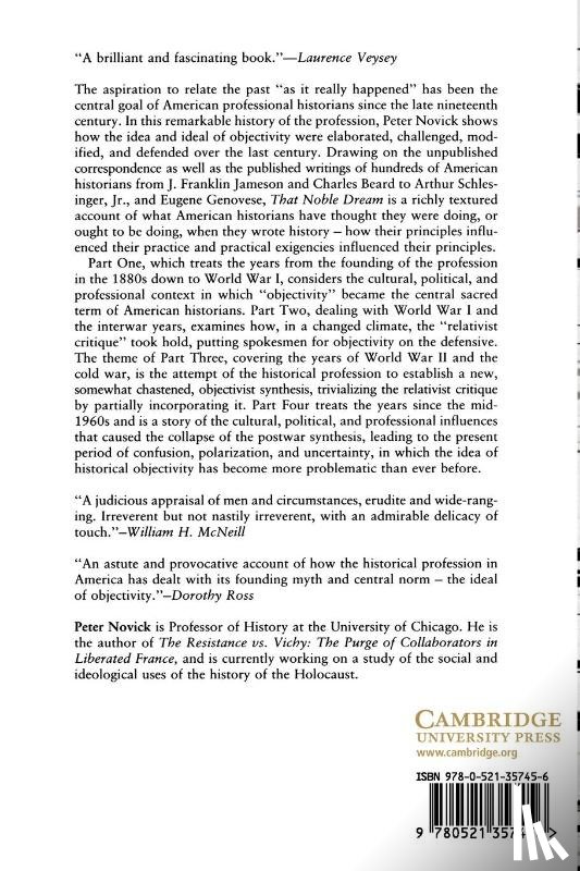 Novick, Peter - That Noble Dream