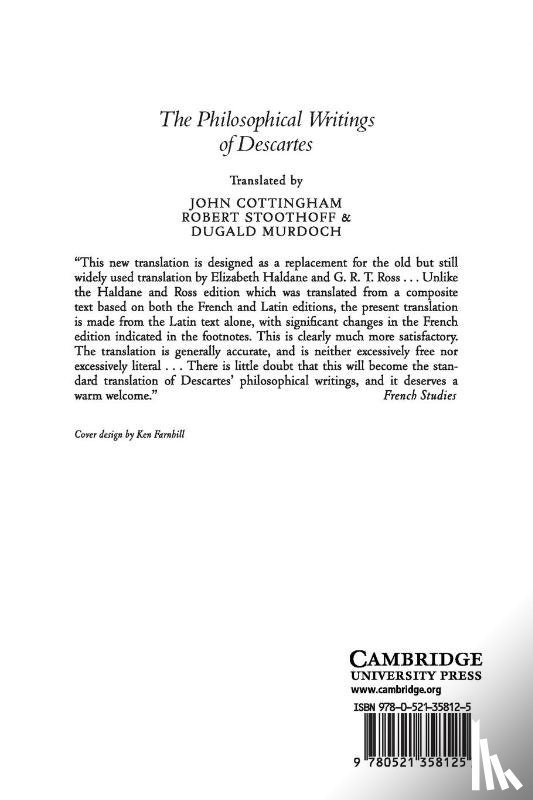 Descartes, Rene - Descartes: Selected Philosophical Writings
