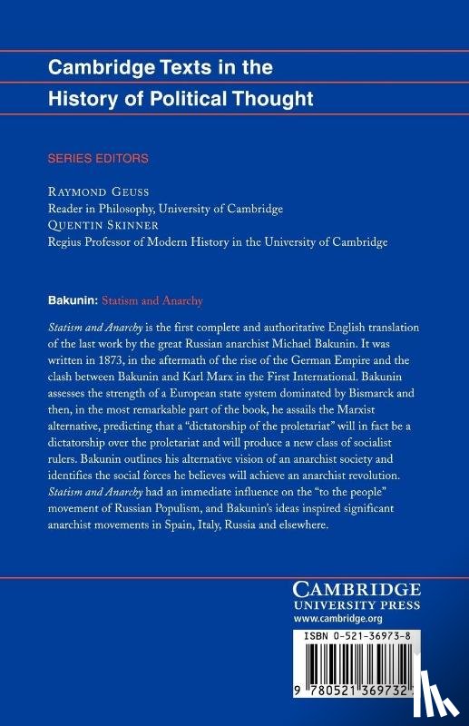 Bakunin, Michael - Bakunin: Statism and Anarchy