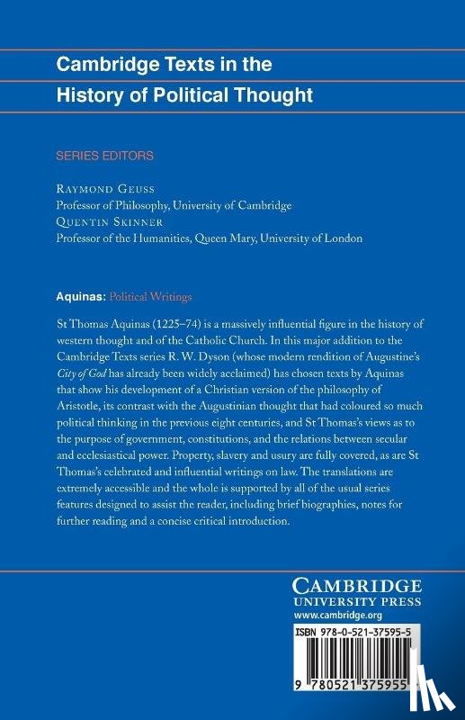 Aquinas, Thomas - Aquinas: Political Writings