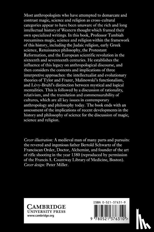Tambiah, Stanley J. (Harvard University - Magic, Science and Religion and the Scope of Rationality