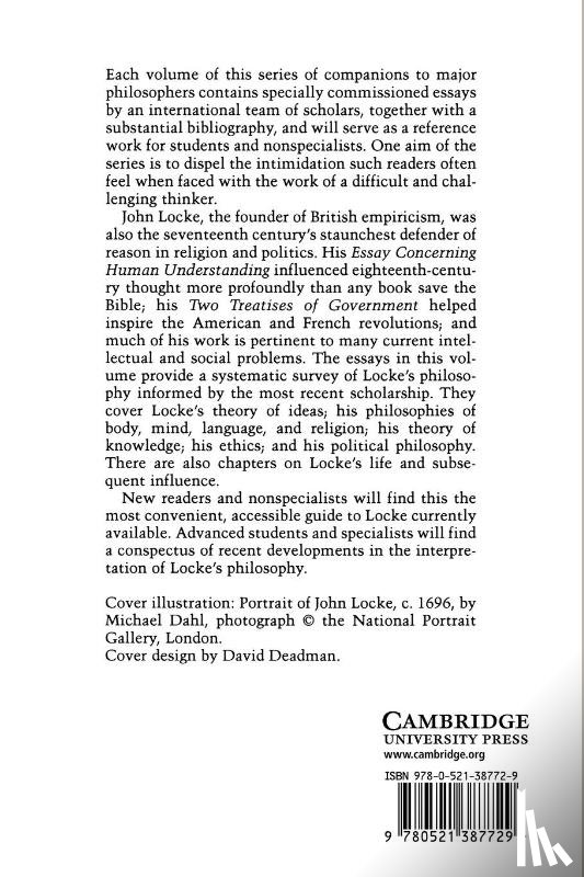  - The Cambridge Companion to Locke
