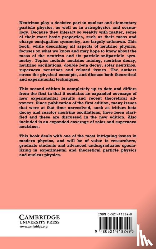 Boehm, Felix, Vogel, Petr (California Institute of Technology) - Physics of Massive Neutrinos