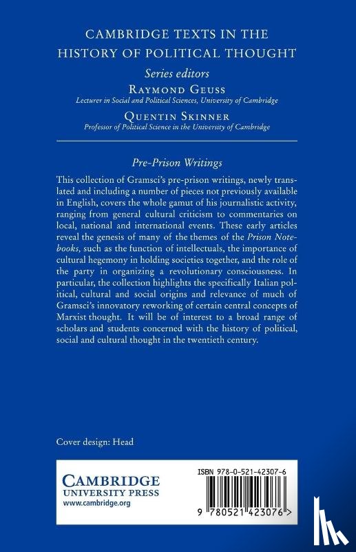 Gramsci, Antonio - Gramsci: Pre-Prison Writings