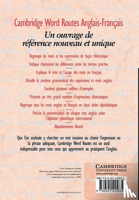 McCarthy, Michael - Cambridge Word Routes Anglais-Francais