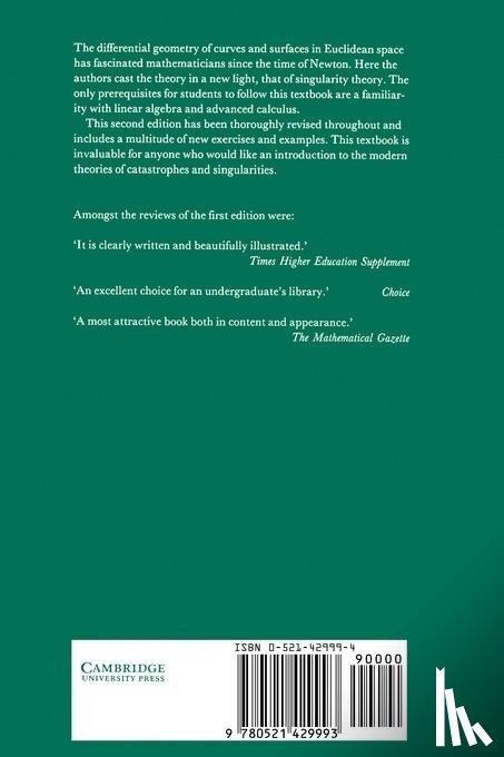 Bruce, J. W. (University of Liverpool), Giblin, P. J. (University of Liverpool) - Curves and Singularities