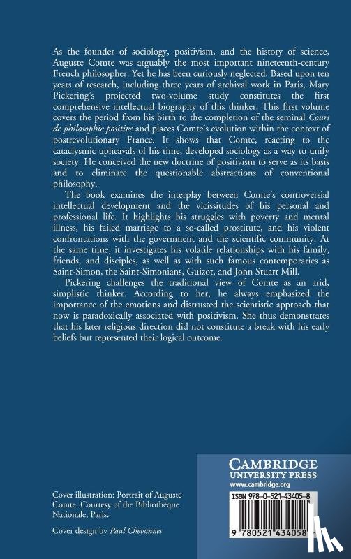 Pickering, Mary (Pace University - Auguste Comte: Volume 1