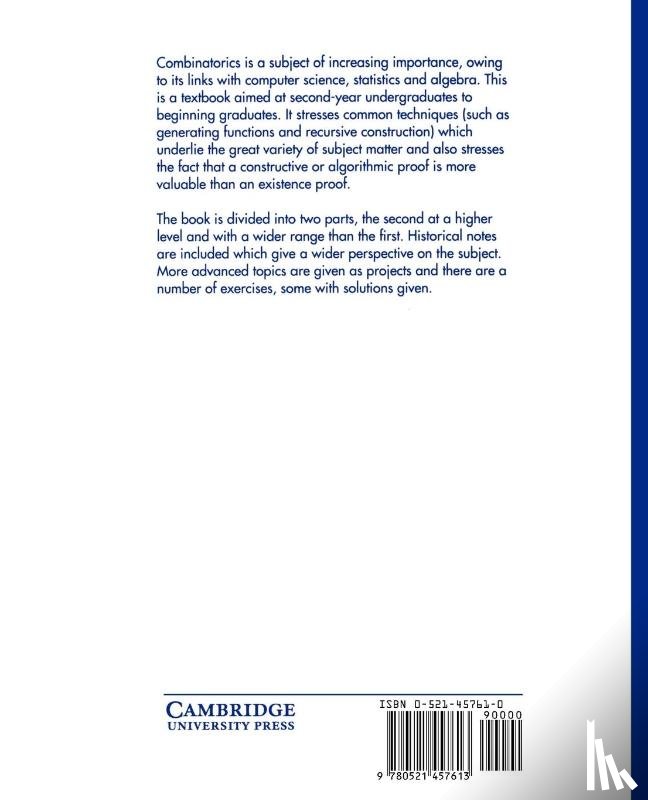 Cameron, Peter J. - Combinatorics