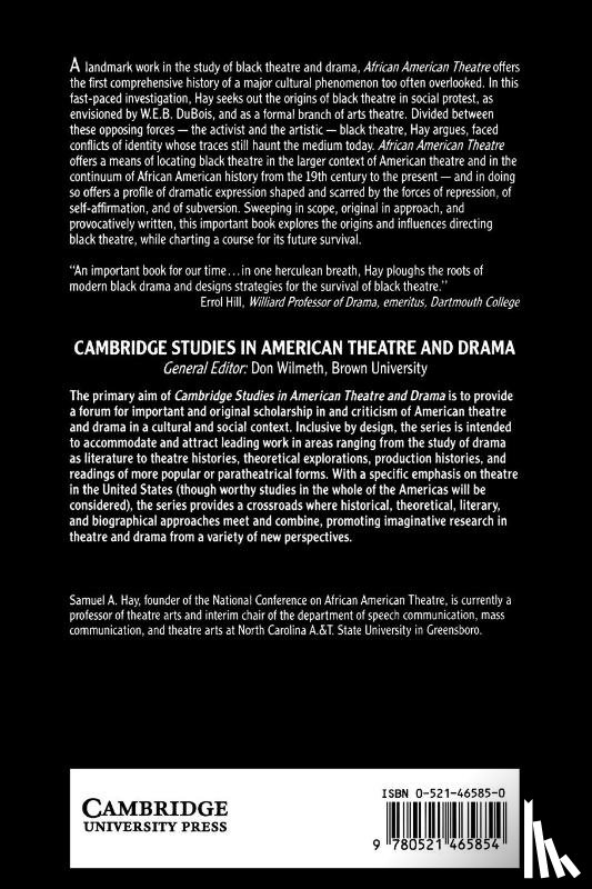 Hay, Samuel A. - African American Theatre