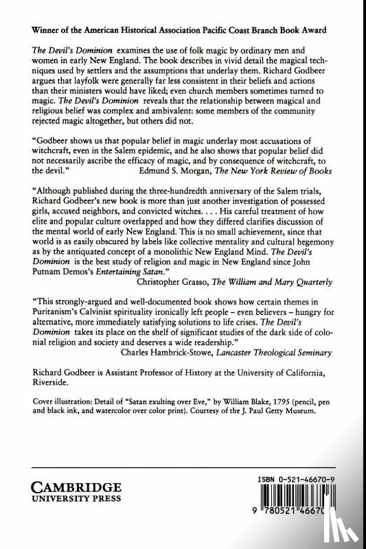 Godbeer, Richard (University of California - The Devil's Dominion