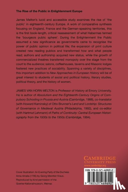 Melton, James Van Horn (Emory University - The Rise of the Public in Enlightenment Europe