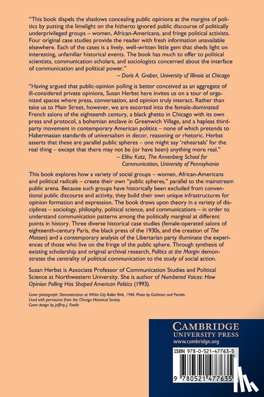 Herbst, Susan (Northwestern University - Politics at the Margin